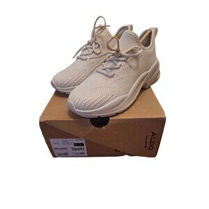 Aldo Womens Allday Knit Sneakers In Beige US Size 6 Lightweight & Breathable Wit